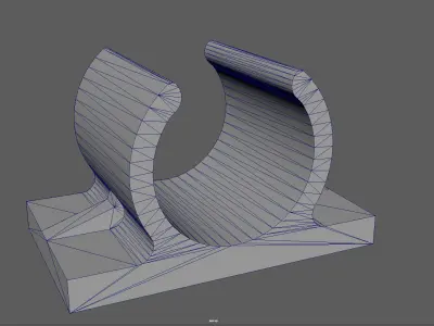 U-CLIP stainless steel bracket 3D print model