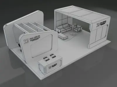 Booth Exhibition Stand a649a  3D model