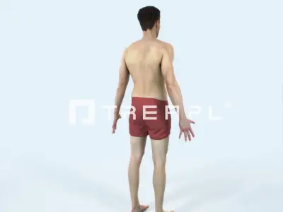 Virtue K Beach Animated Rigged Sports Man Low-poly 3D model