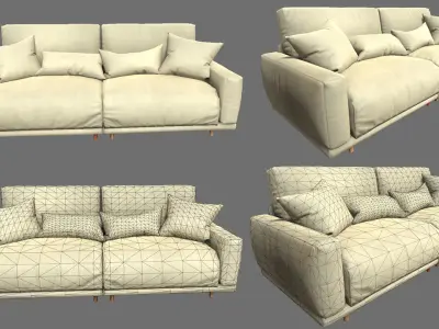 HQ Modern Style Furniture Pack Low-poly 3D model