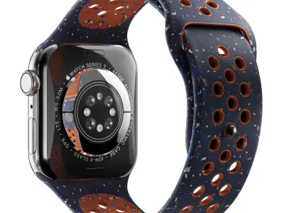 Apple Watch Series 9 Nike Sport Band Blue Flame 3D model