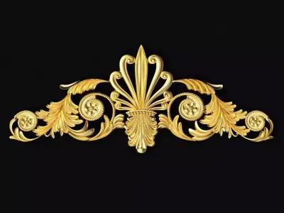 Central decor ornament for furniture 3D model 647
