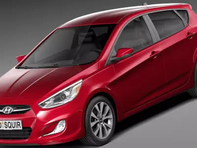Hyundai Accent Hatchback 5-door 2015 3D model