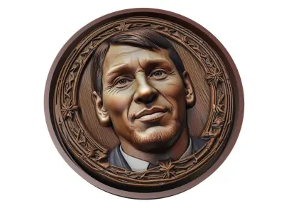 Lionel Messi Footballer Medallion 3D print model