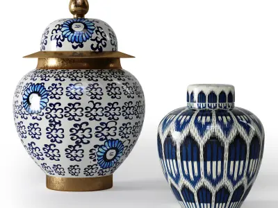 Vases Set 04 3D model