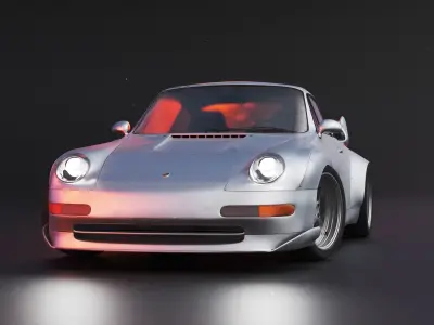 1996 Porsche 911 GT2 993 Generation High Poly 3D model