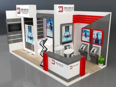 Booth Exhibition Stand a172 3D model