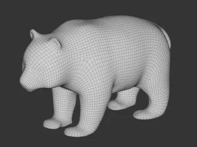 panda Low-poly 3D model