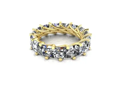 Ring-1 The luxury female ring with gem wedding 3D print model