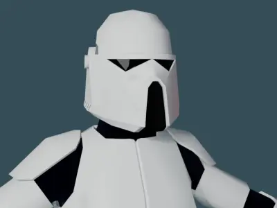Clone Trooper V2 Low Poly Free 3D model