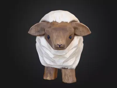 Woolly Sculpture  Low-poly 3D model