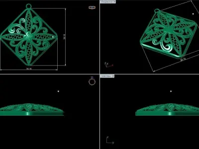 Luxury Pendant  3D print model purchase