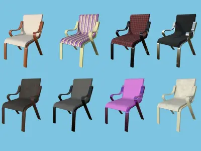 94 Armchair Low Poly - Original - Furniture Interior Design 3D Model Pack