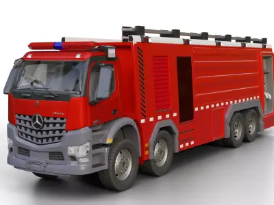 Mercedes Benz Form Fire Truck 3D model