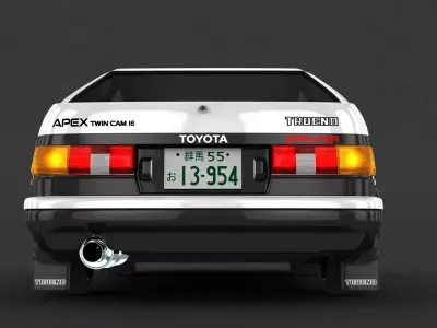 Toyota AE 86 initialD 3D final version 3D model