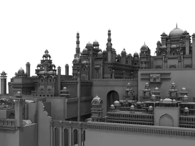 fort 3d model indian city 3D model