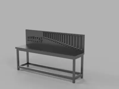 Workstation  - Car Garage scale 1-43 - Diorama Garage - 3d print 3D print model