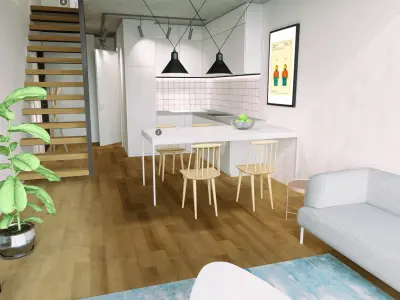 Apartment RP Low-poly 3D model