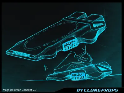 Micro Delorean Pedestal for micromags 3D print model