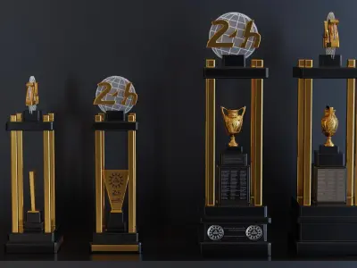 Racing Trophy - 24hrs of Le Mans Trophy Low-poly 3D model