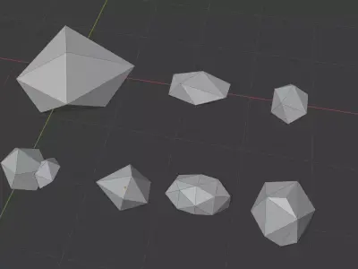 Lowpoly rock 3d model free Free 3D model