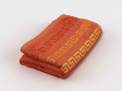 Folded Towel 02 Low-poly 3D model