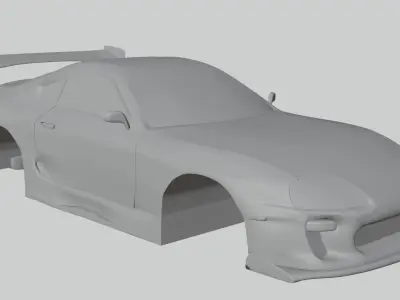 Toyota Supra MKVI Low-poly 3D model