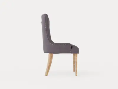 Victoria Armchair Gray Vintage Low-poly 3D model
