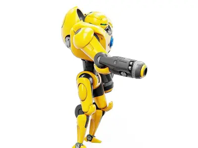 GUARD DROID X-5000 Rigged for Unreal Engine - Unity - MIXAMO  3D model