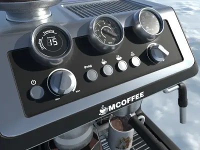 machine coffee Low-poly 3D model