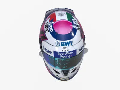 Perez helmet 2019 Low-poly 3D model