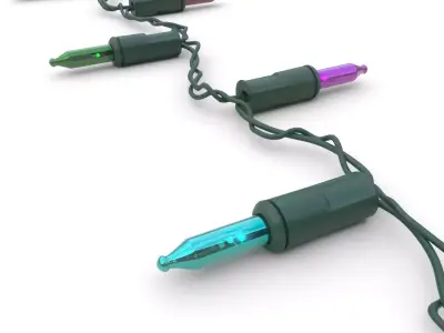 Christmas Lights 02 Low-poly 3D model