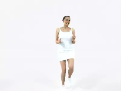 Dream 02M Running Jogging Sports Woman Low-poly 3D model