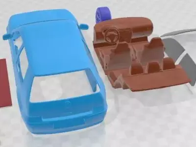 Volkswagen Golf IV GTI Printable Car  3D print model