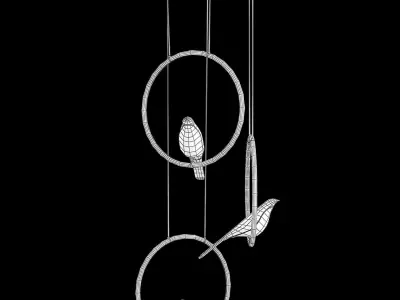 Scandinavian style pendant lamp 3D model
