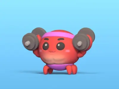 Crab Working Out 3D print model
