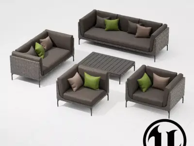 Dedon Mu Set UE4 3D model