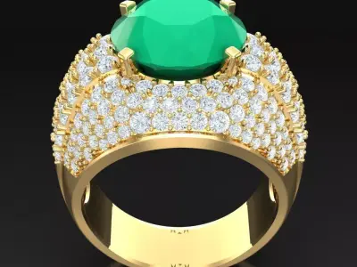 Luxury Men Rings Designs 6MR061 3D print model