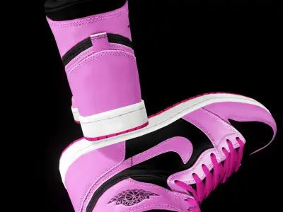 Air Jordan 1 Retro High Low-poly 3D model