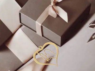 Heart mother and child  3D print model