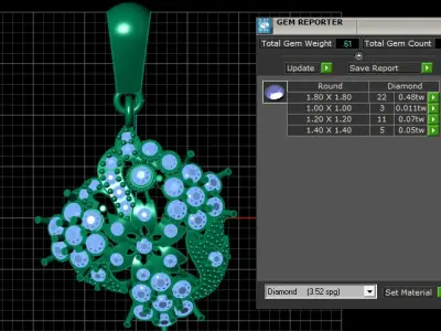 SWAROVSKI CRYSTAL PENDANT 3D PRINTABLE MODEL 3D print model
