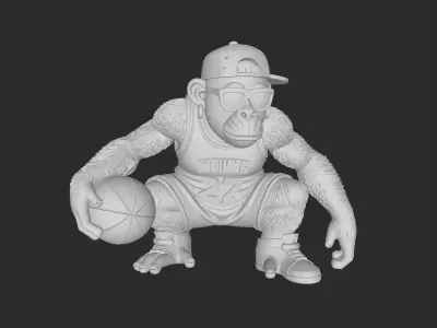 basketball mascot monkey  3D print model