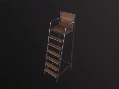 Tennis chair 3D Model Low-poly 3D model