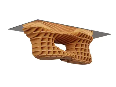 Parametric coffee table 10 3D model