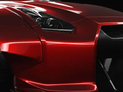 nissan GT-R liberty walk 3D model