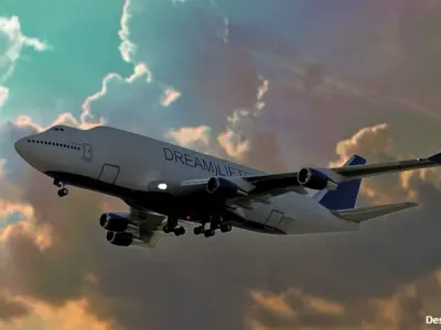 Boeing 747-400 DreamLifter Table Top 3D printable Aircraft Model 3D print model