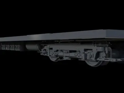 Undercarriage Subway Train 3D model