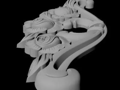 Central decor ornament for furniture 3D model 516