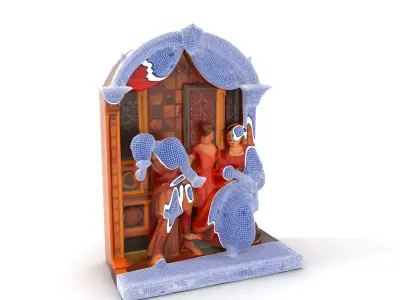 Renaissance Art Frame model pack Low-poly 3D model