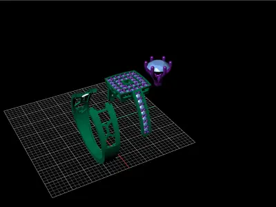 Solitaire Ring 22 3D print model